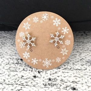 Diamond snowflake earrings